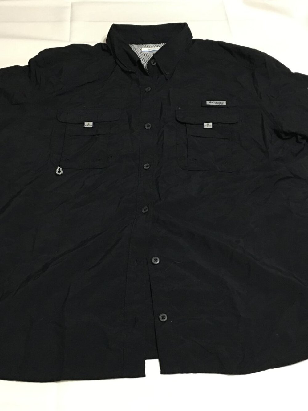 Columbia PFG Womens 2X Black Short Sleeve Fishing Shirt Vented